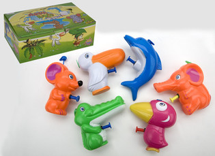 Pistolas de agua de animales en expositor (18 uds.)
