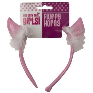 OREJAS DE DIABLO ROSAS CON PELUCHE (12 uds.)