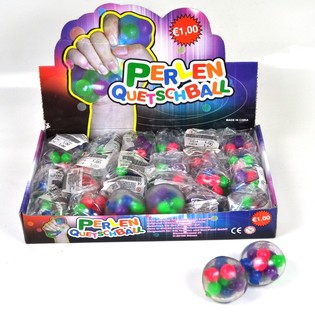 Pelotas antiestr&eacute;s exprimibles en expositor (22 uds.)