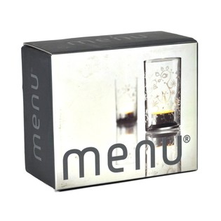 MENU - Portavelas con diseño esmerilado, juego de 2 (1 set)