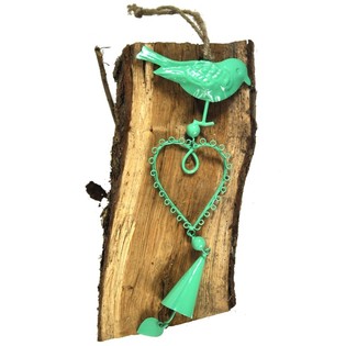 COLGANTE DECORATIVO - MODELO: P&Aacute;JARO EN CORAZ&Oacute;N (6 uds.)