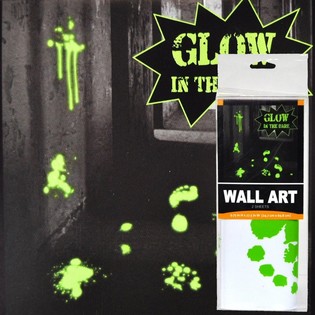 PEGATINAS DE PARED GLOW IN THE DARK - DECORACI&Oacute;N HORROR (6 uds.)