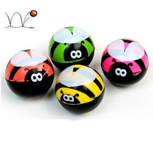 Pelotas Saltarinas con Dibujo de Abeja - &Oslash; 3 cm (48 uds.)