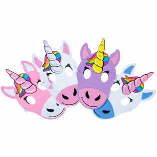 Máscara de Unicornio de Goma Eva (24 uds.)