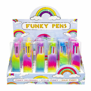 BOLÍGRAFO FLUFFY CON 6 COLORES - EN EXPOSITOR (24 uds.)