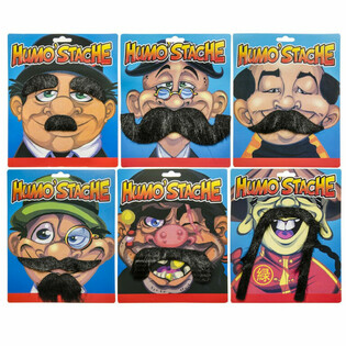 Divertidos Bigotes Falsos Adhesivos en Tarjeta (24 uds.)