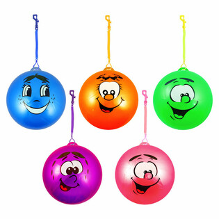 Pelota Bungee de Smiley con Cord&oacute;n &Oslash; 23 cm (24 uds.)