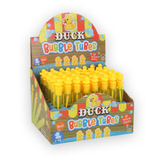 Pomperos de Jabón en Tubo Patitos - 5ml - en Expositor (48 uds.)