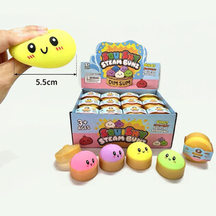 RAGE - Squishy Bun Dumplings PEQUEÑO (Dim. 5.5 x 5.5 x 3 Cm) - Fidget Toy Viral 2026 (24 uds.)