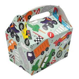 CAJA DE MENÚ MODELO: VEHÍCULOS - Dim 18.5x12x19 CM - FOODBOX - KIDSBOX (24 uds.)